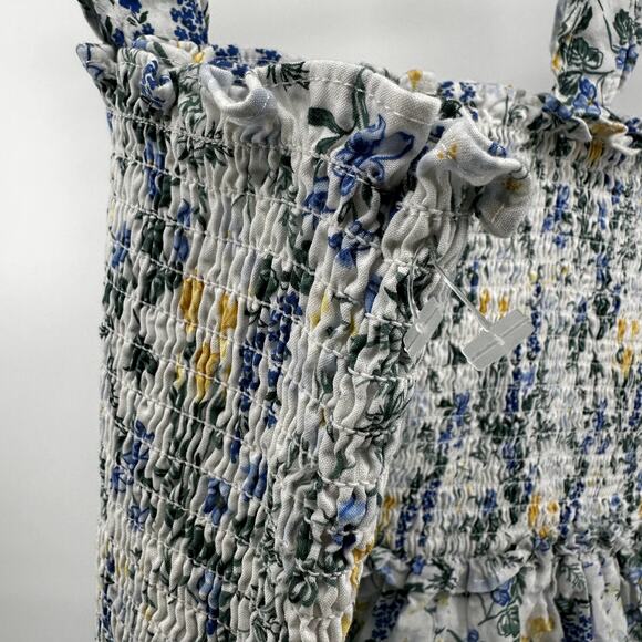 Janie and Jack The Emily Floral Smocked Sundress Knee Length Teal Floral 18 NWOT - Picture 3 of 7